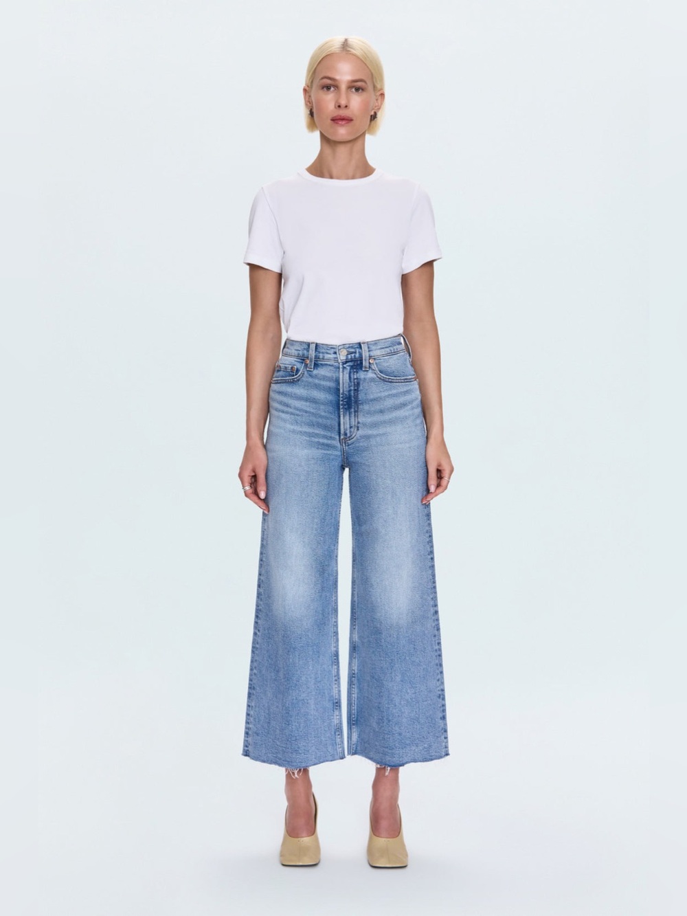 Pistola LANA CROP HIGH RISE ULTRA WIDE LEG BISTRO 29 polished minimalist